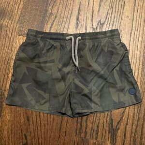 Fred Mello Military Green Swim Trunks Size 7